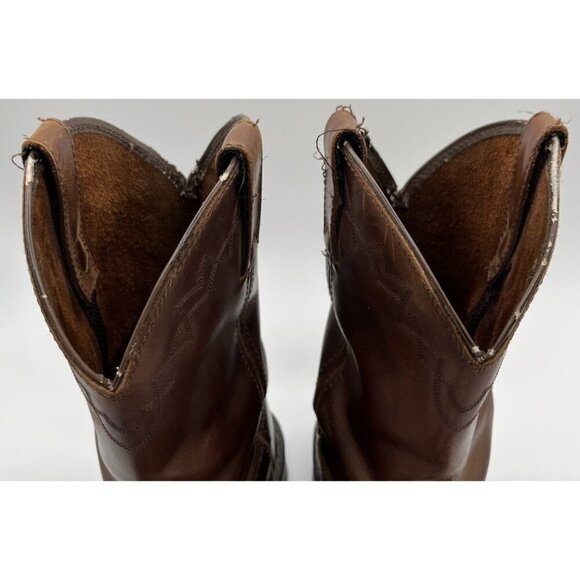 Rocky Original Ride Roper Men’s Brown Leather Western Work Boots Size 9M